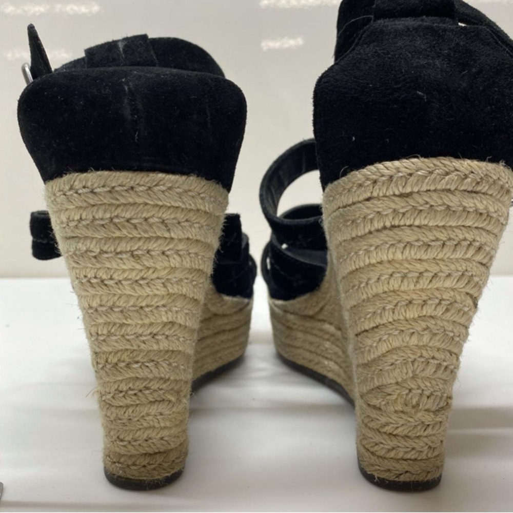 UGG, Lauri Womens Size 9 Wedge Shoes Platform Rope Sandals Style 1000403 Black - Picture 6 of 9